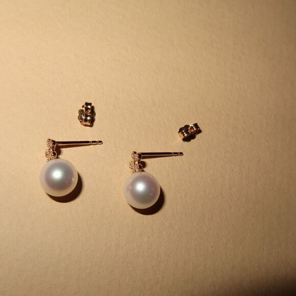 fresh water pearl stud earrings - Picture 6 of 8
